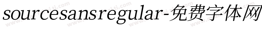 source sans regular字体转换